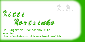 kitti mortsinko business card